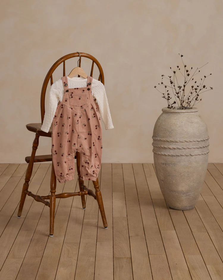 Vintage Overall in Blossom Embroidery  - Doodlebug's Children's Boutique