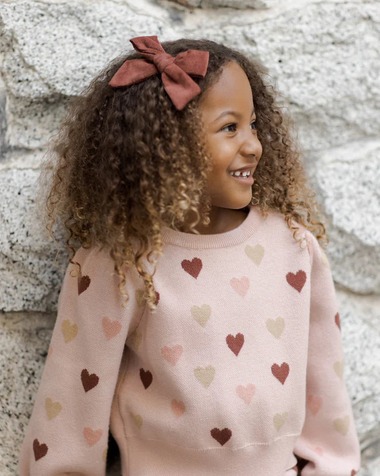 Jacquard Knit Set in Hearts  - Doodlebug's Children's Boutique