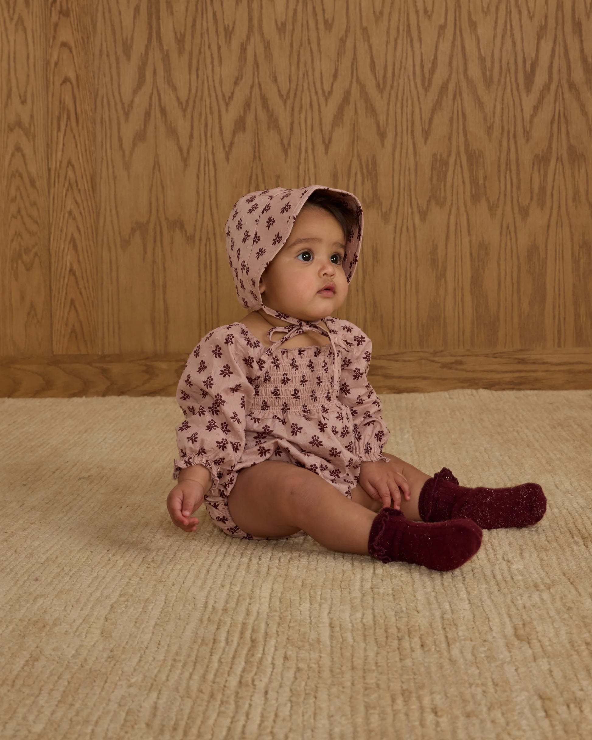 Adelaide Romper in Blush Fleur - Doodlebug's Children's Boutique