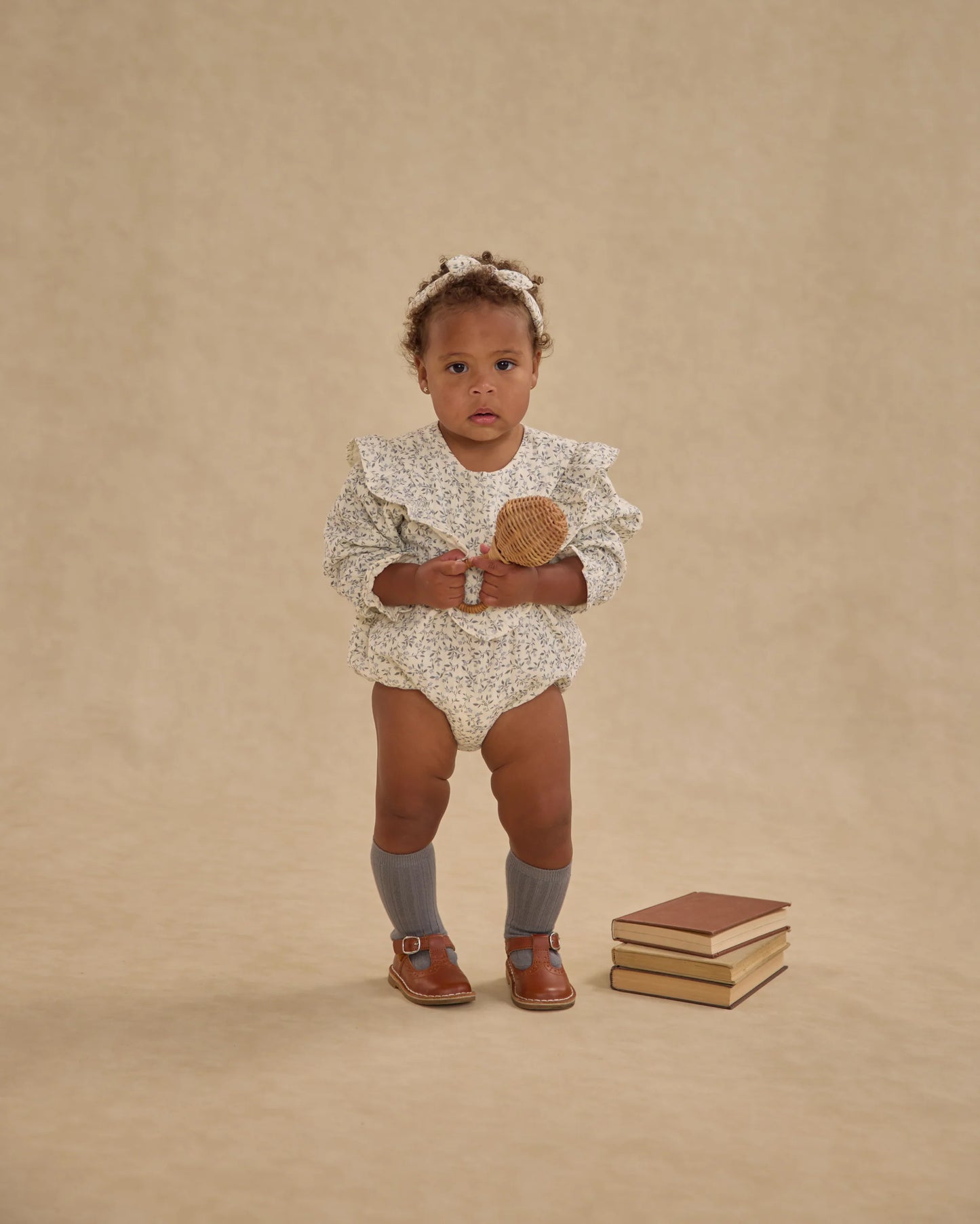 Winnie Romper in Blue Vines - Doodlebug's Children's Boutique