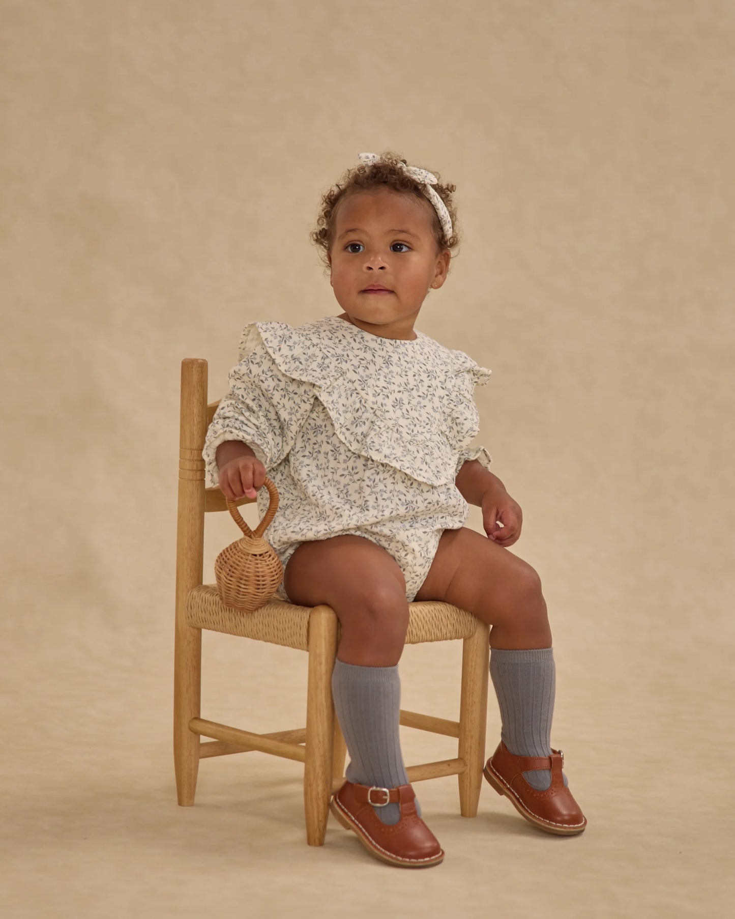 Winnie Romper in Blue Vines - Doodlebug's Children's Boutique