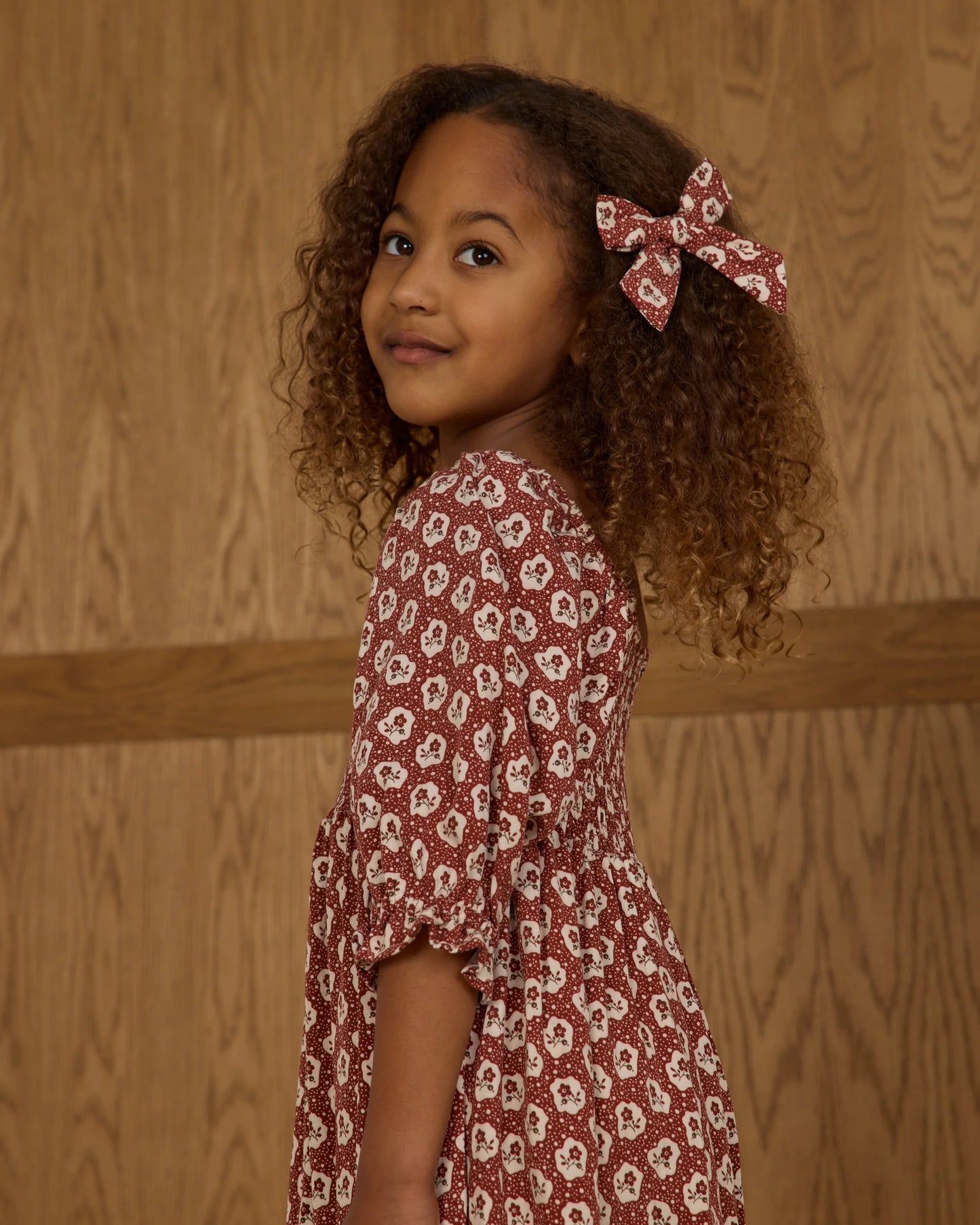 Adelaide Dress in Ruby Fleur - Doodlebug's Children's Boutique