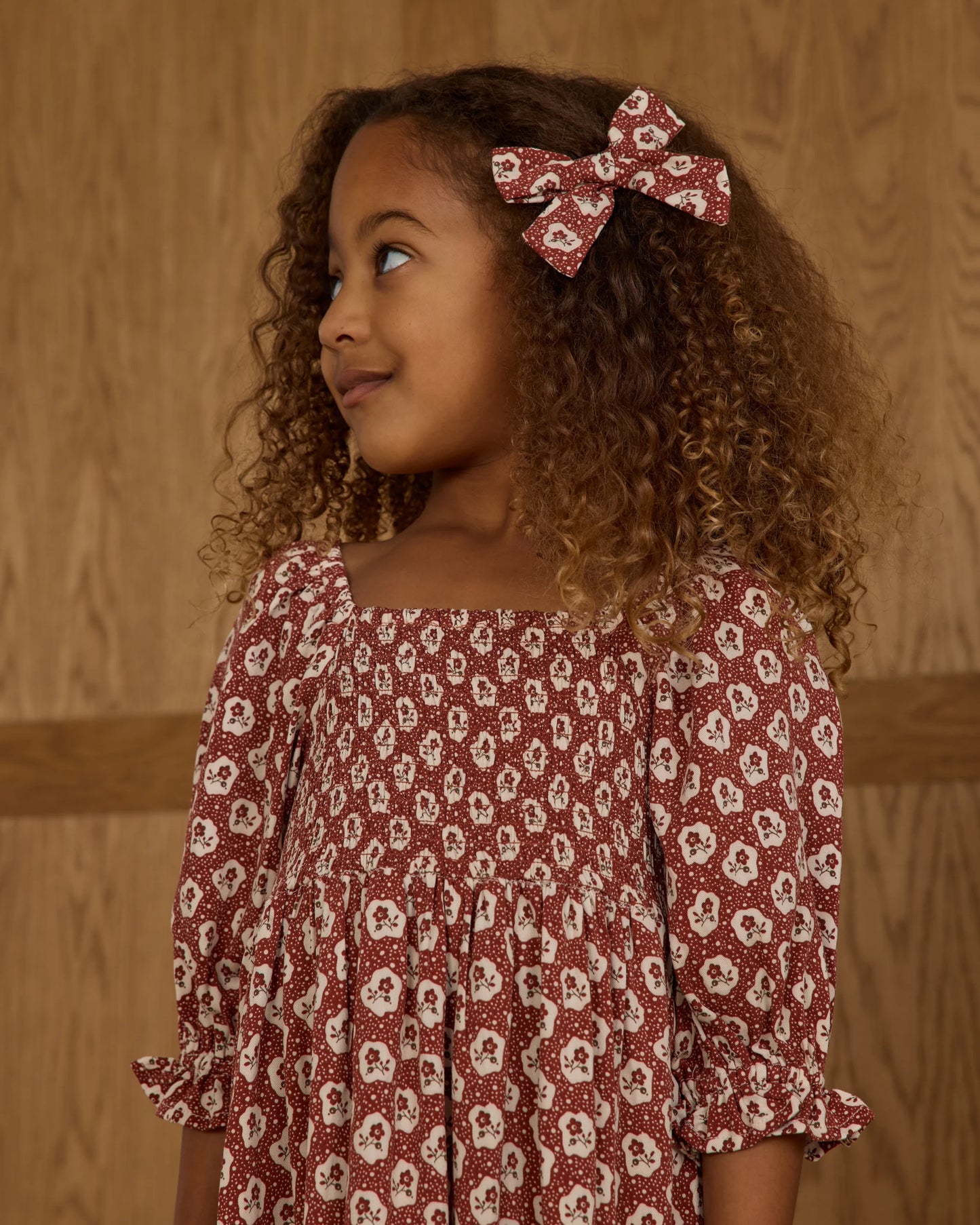 Adelaide Dress in Ruby Fleur - Doodlebug's Children's Boutique
