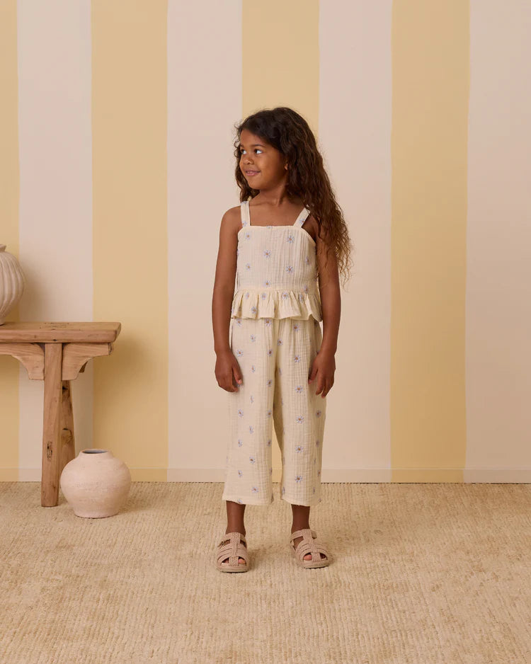 Kayli Set in Blue Daisies - Doodlebug's Children's Boutique