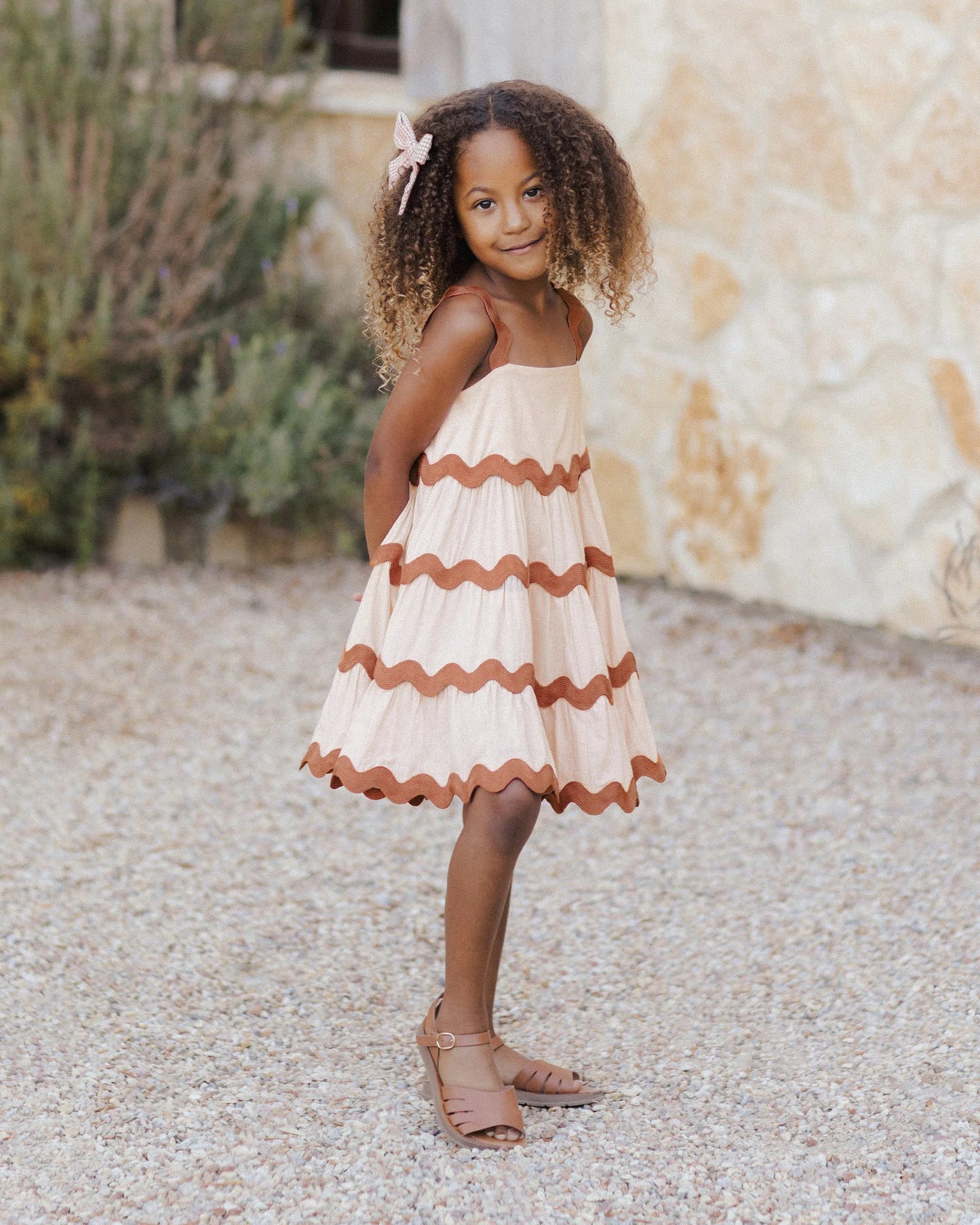 Ric Rac Dress in Shell - Doodlebug's Children's Boutique