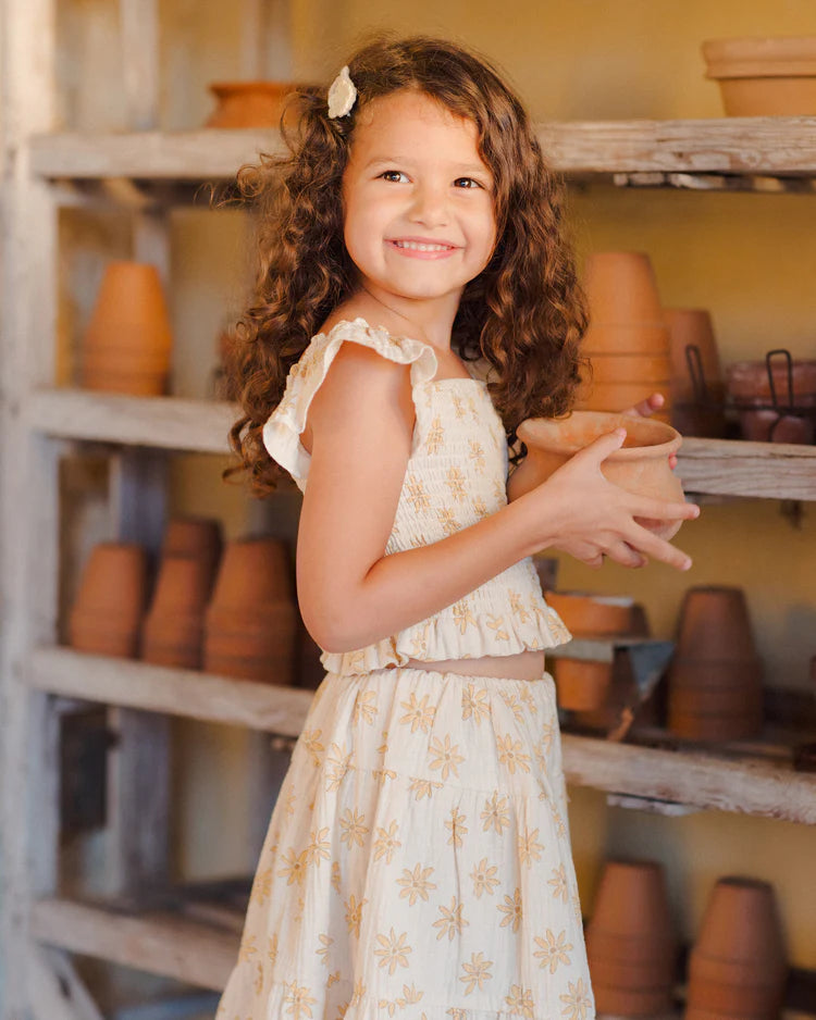 Crochet Clips in Yellow Daisy - Doodlebug's Children's Boutique