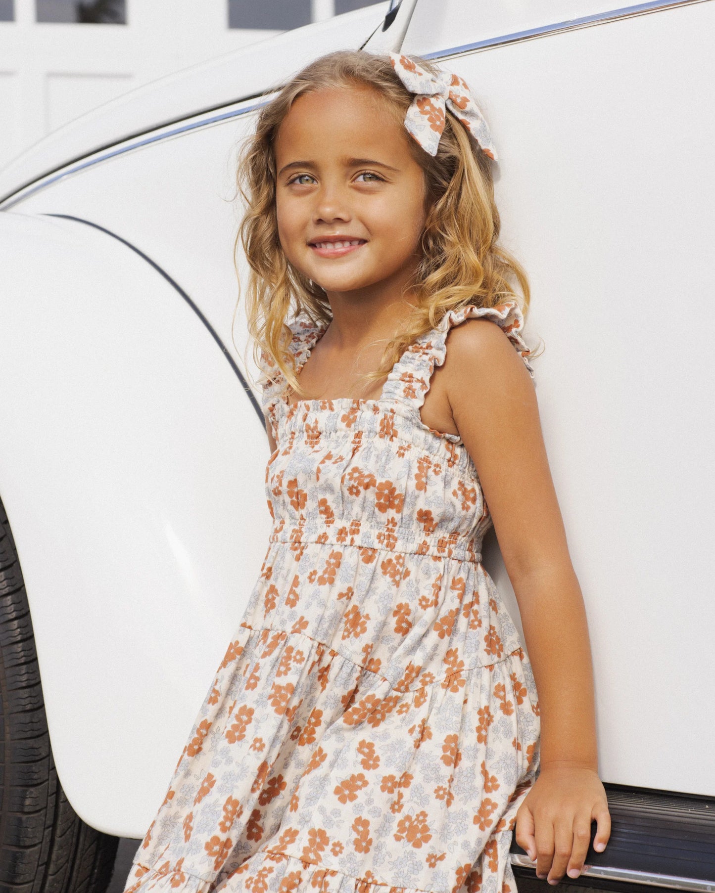 Josie Dress in Americana Floral - Doodlebug's Children's Boutique