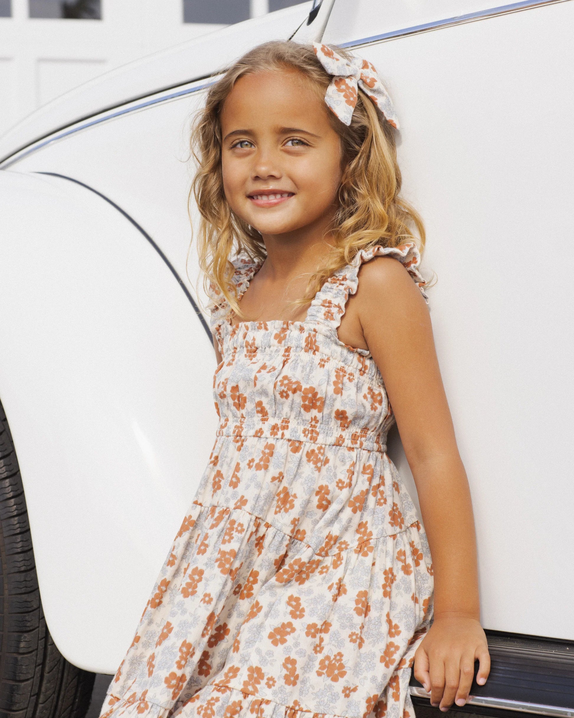 Josie Dress in Americana Floral - Doodlebug's Children's Boutique