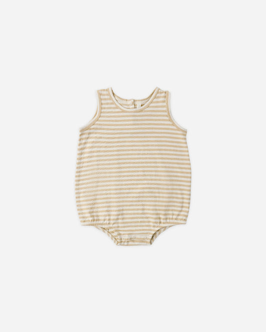 Bubble Onesie in Butterscotch Stripe