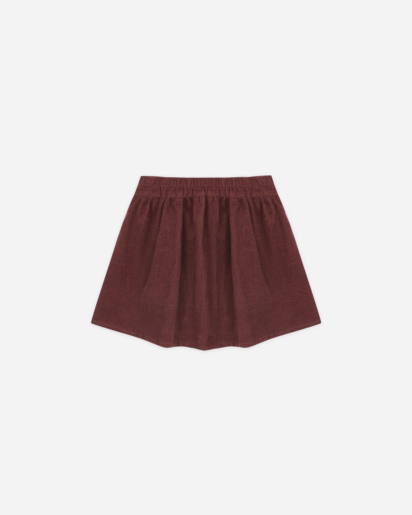 Button Front Mini Skirt in Burgundy - Doodlebug's Children's Boutique