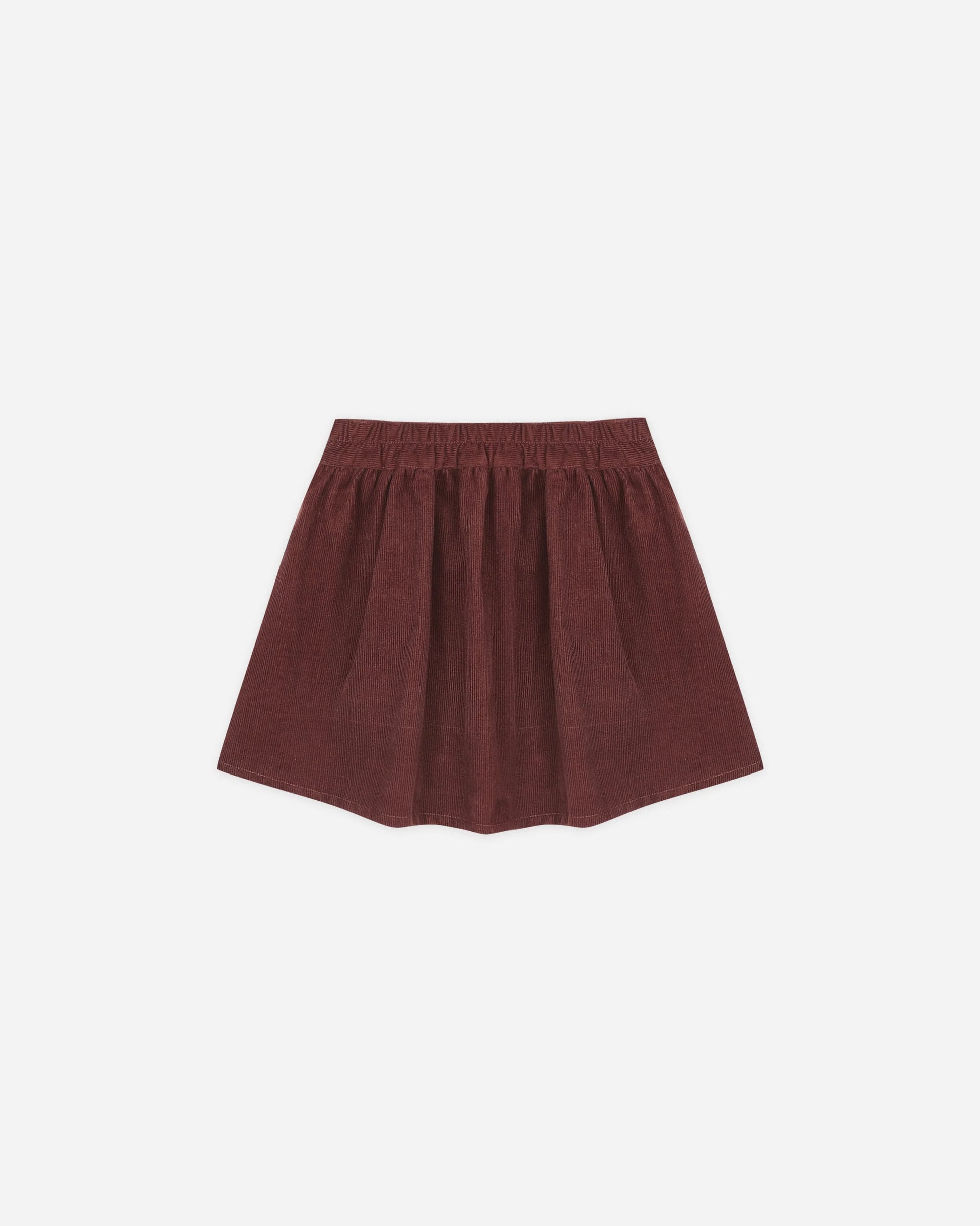 Button Front Mini Skirt in Burgundy - Doodlebug's Children's Boutique