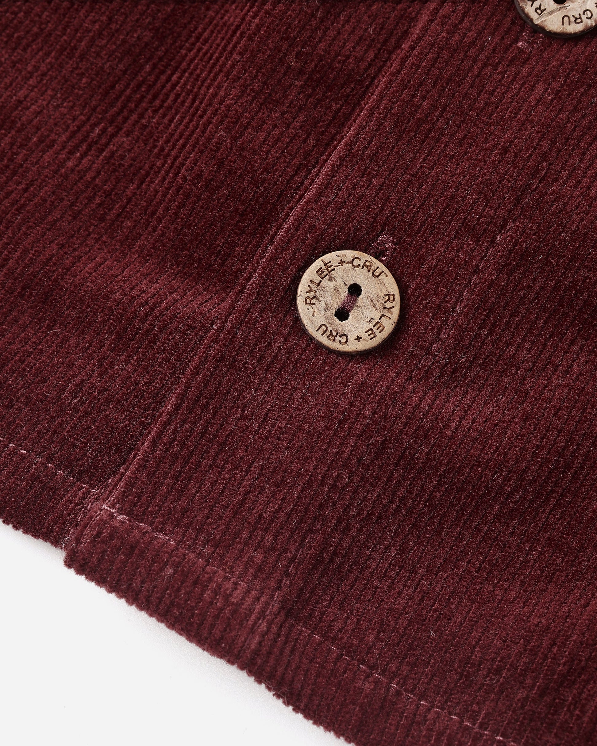 Button Front Mini Skirt in Burgundy - Doodlebug's Children's Boutique