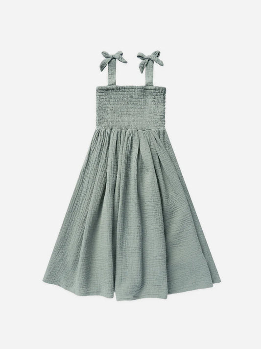 Ivy Dress in Aqua  - Doodlebug's Children's Boutique