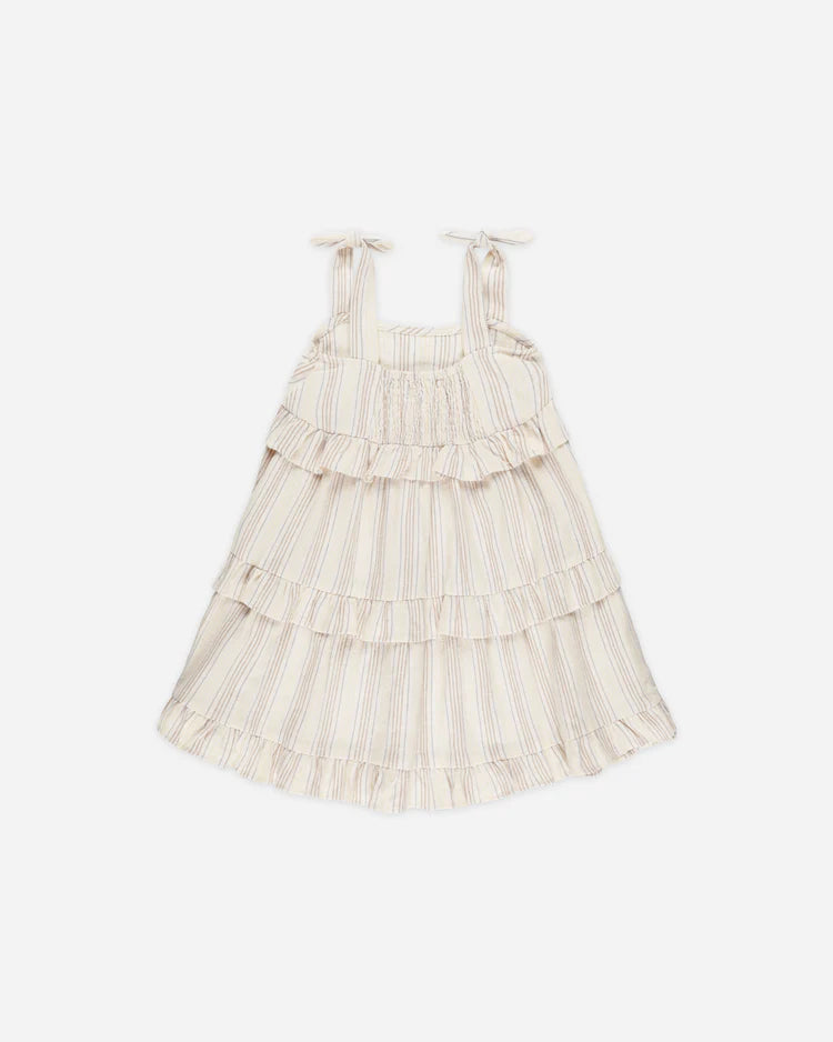 Ruffle Swing Dress in Summer Stripe - Doodlebug's Children's Boutique
