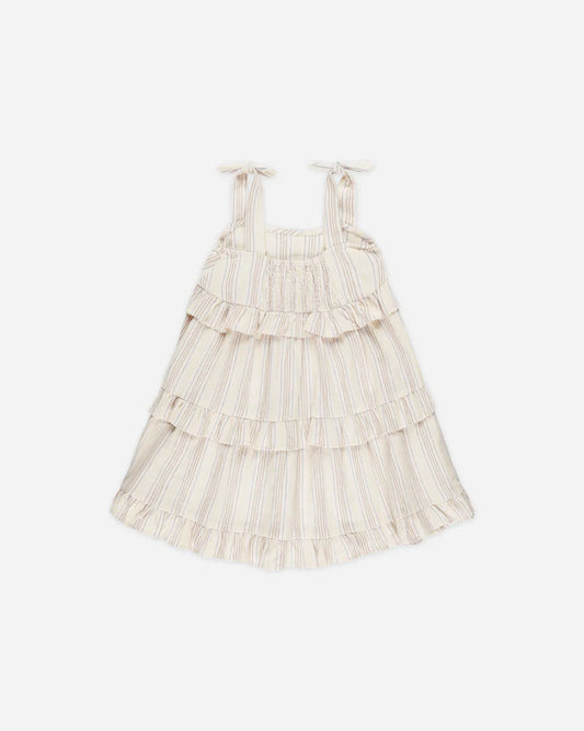 Ruffle Swing Dress in Summer Stripe - Doodlebug's Children's Boutique