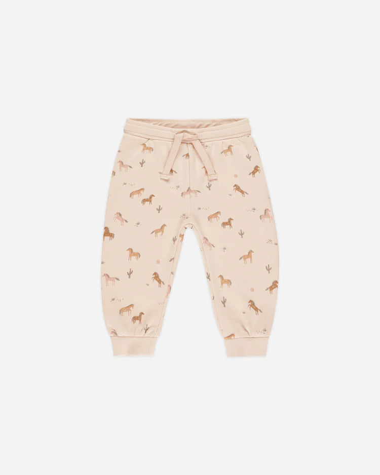 Jogger Sweatpant in Horses  - Doodlebug's Children's Boutique