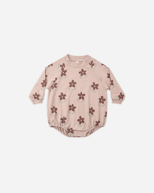 Crew Neck Romper in Daisy - Doodlebug's Children's Boutique