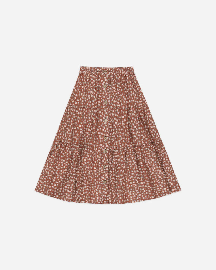 Joelle Skirt in Rosette  - Doodlebug's Children's Boutique