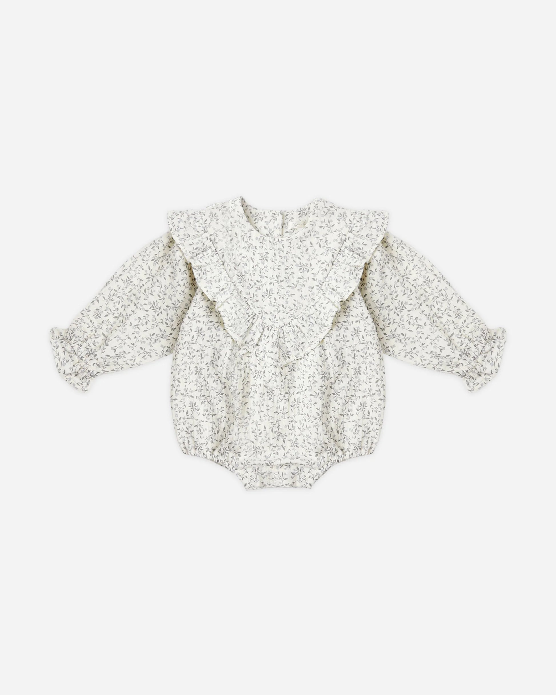 Winnie Romper in Blue Vines - Doodlebug's Children's Boutique