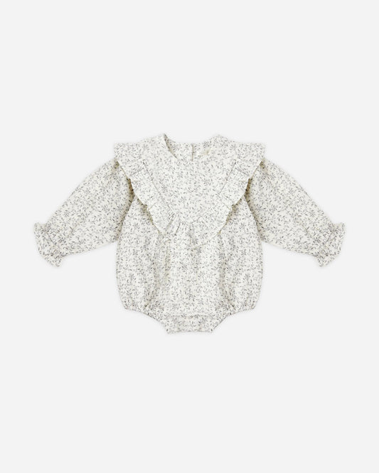 Winnie Romper in Blue Vines - Doodlebug's Children's Boutique