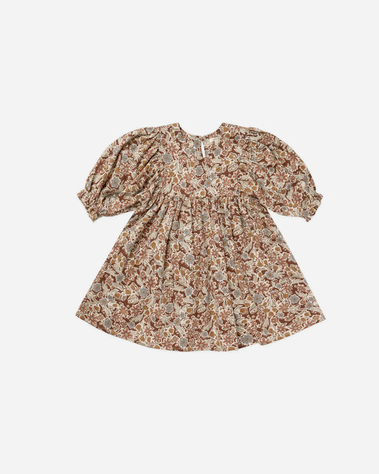 Jolene Dress in Autumn Bloom  - Doodlebug's Children's Boutique