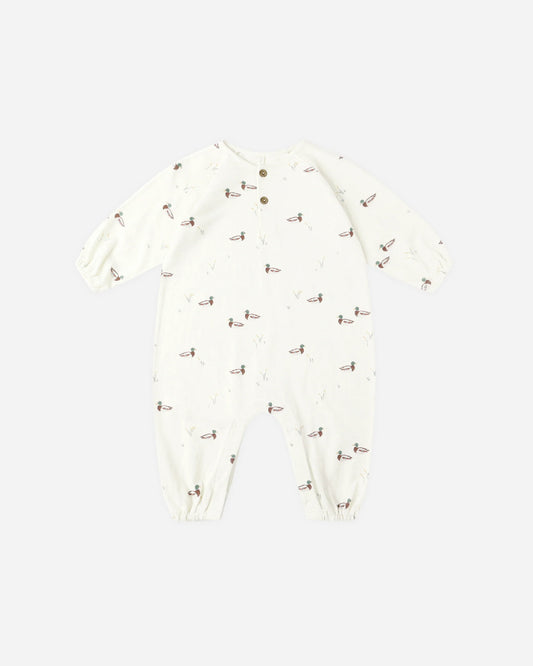 Henley Jumpsuit in Ducks - Doodlebug's Children's Boutique