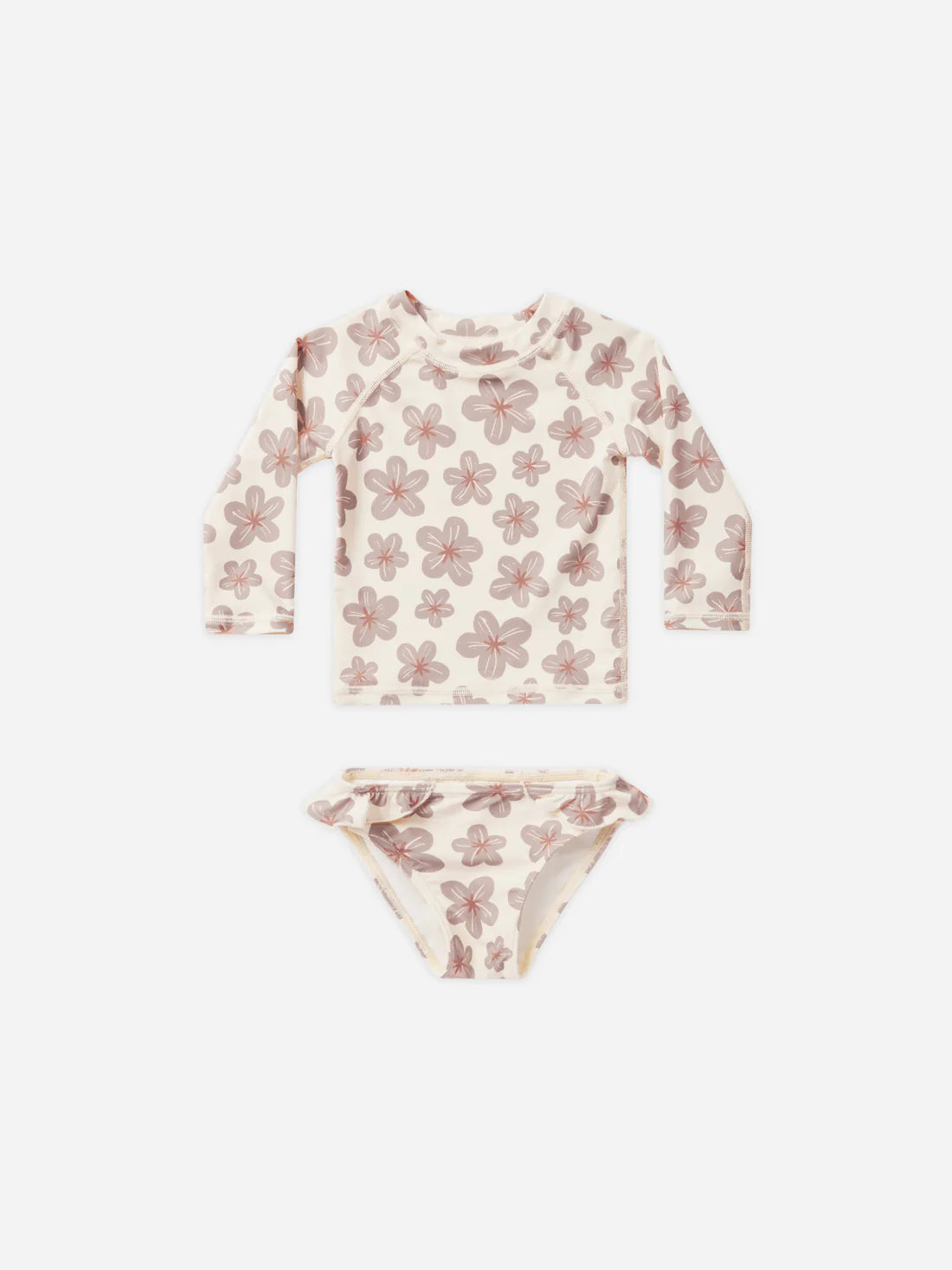 Maryn Rash Guard Set in Hibiscus  - Doodlebug's Children's Boutique