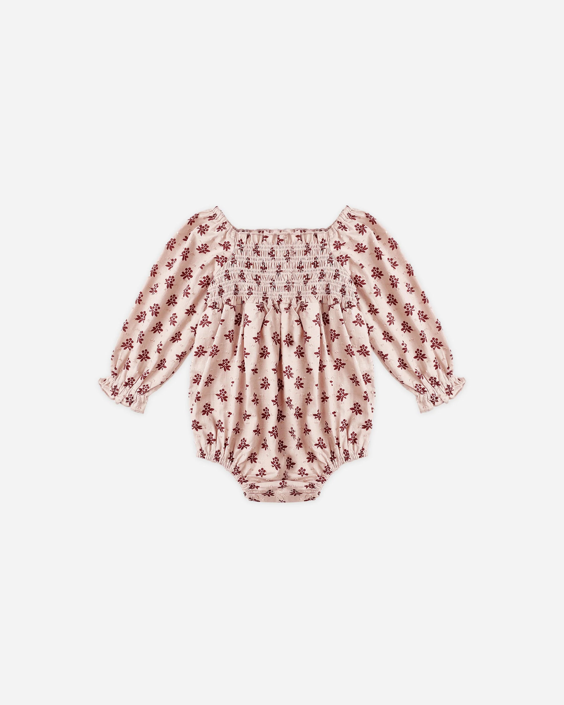 Adelaide Romper in Blush Fleur - Doodlebug's Children's Boutique