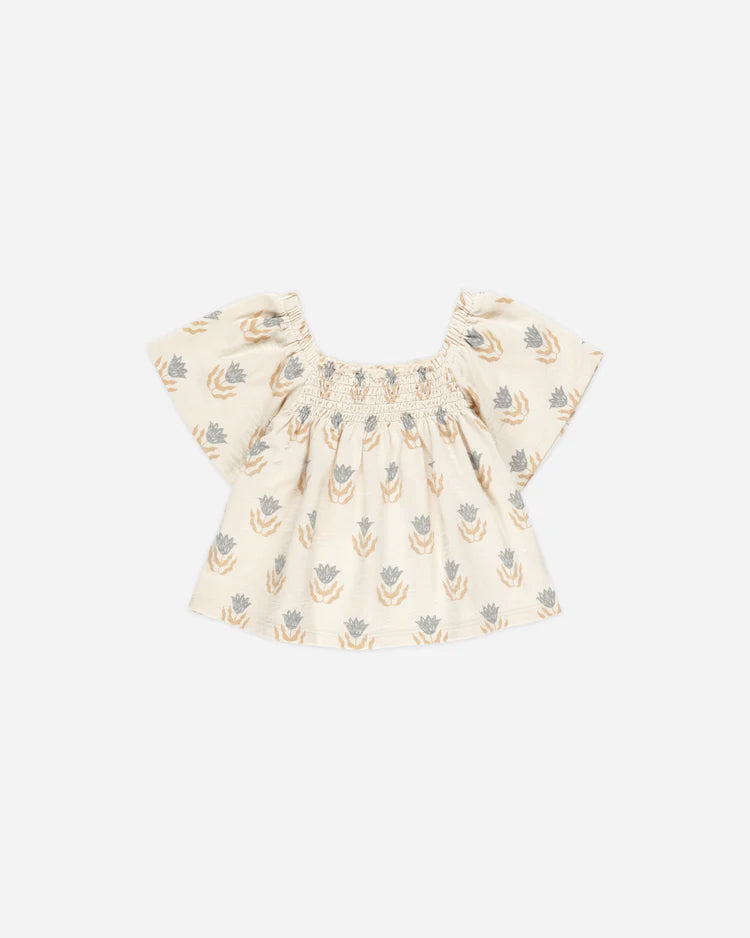 Kate Top in Flora  - Doodlebug's Children's Boutique