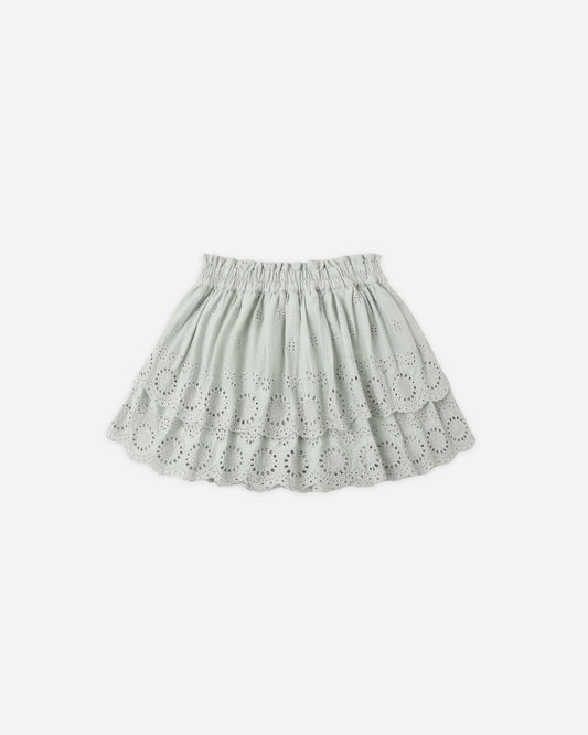 Rose Mini Skirt in Seafoam