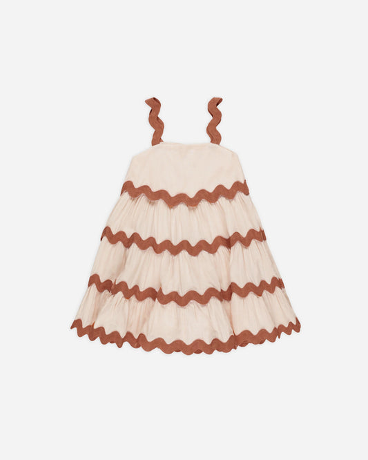 Ric Rac Dress in Shell - Doodlebug's Children's Boutique