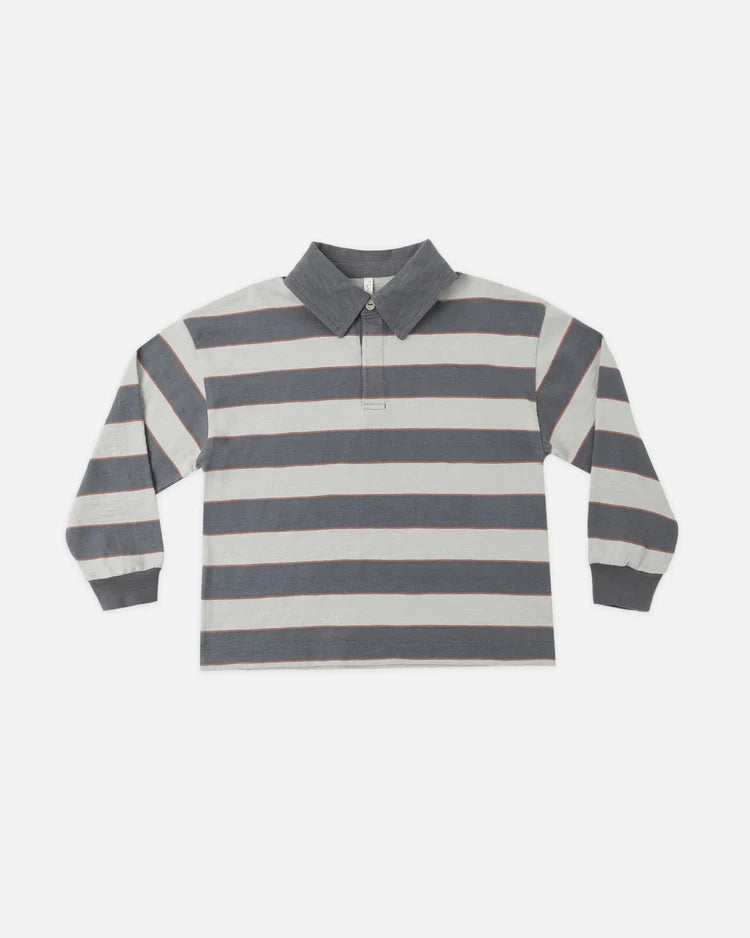 Rugby Polo in Sage Stripe