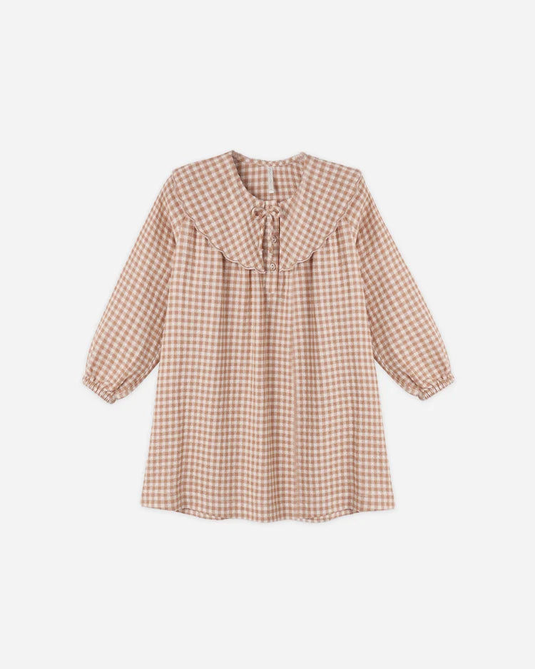 Collette Mini Dress in Fawn Gingham