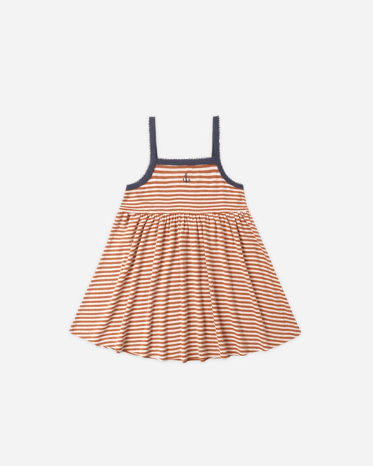 Lea Dress in Poppy Stripe - Doodlebug's Children's Boutique