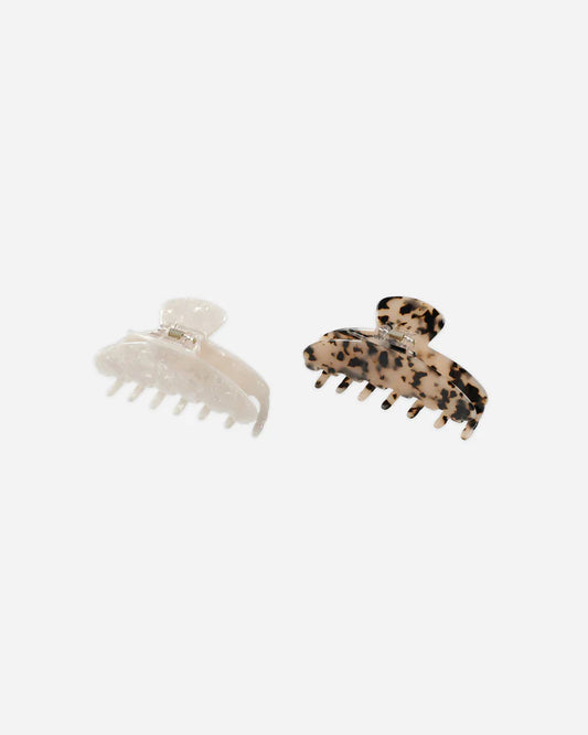 Claw Clip Set in Pearl, Tortoise  - Doodlebug's Children's Boutique