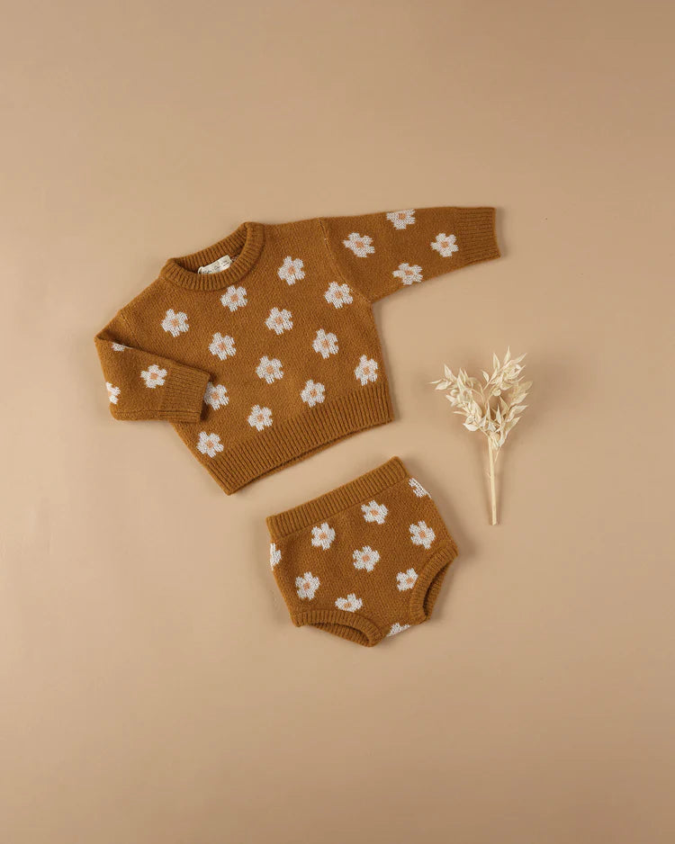 Knit Pullover in Daisy Fleur  - Doodlebug's Children's Boutique