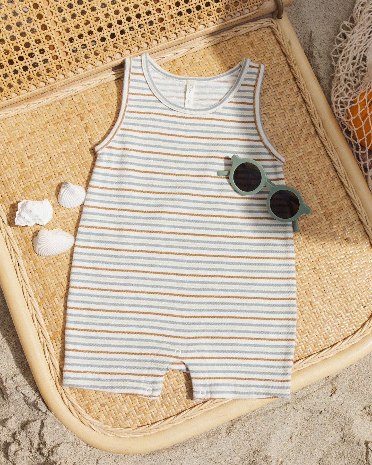 Sleeveless One-Piece in Vintage Stripe - Doodlebug's Children's Boutique