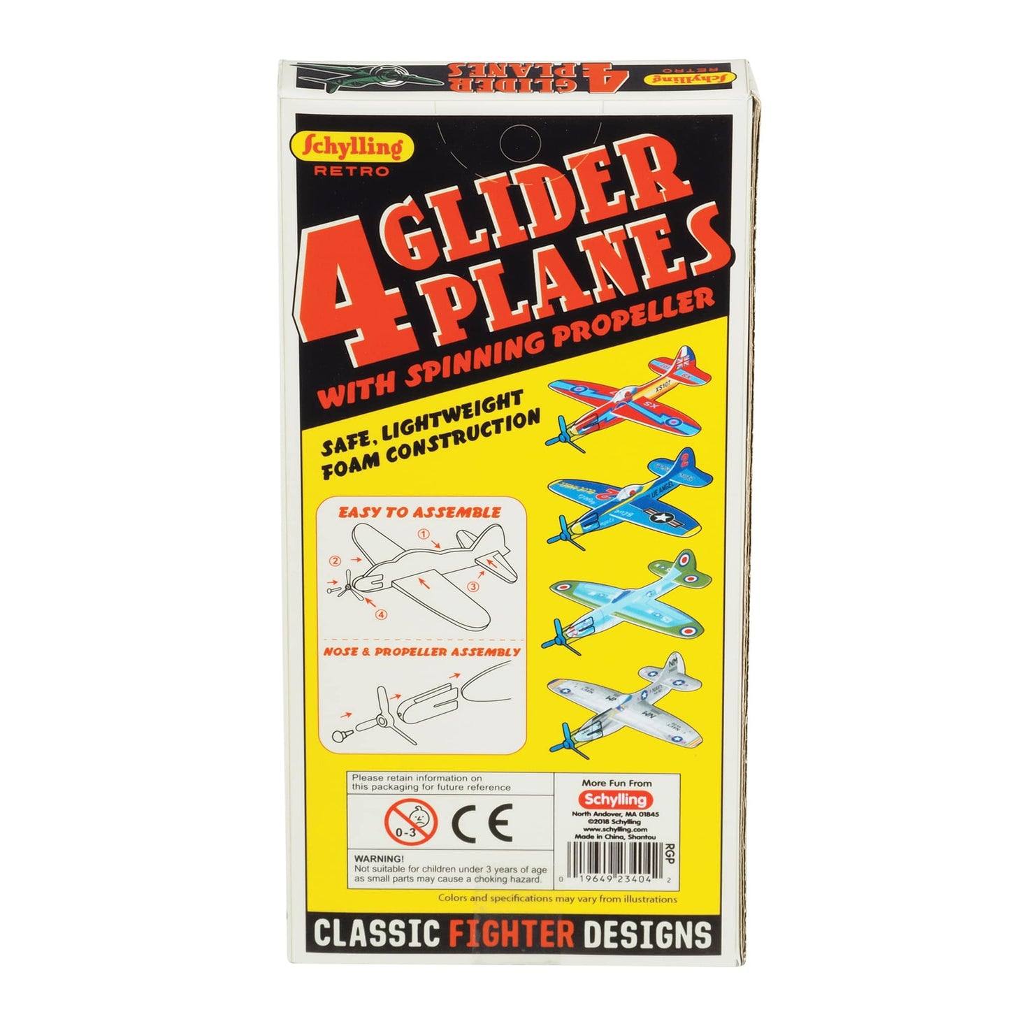 Retro Glider Planes 4 Pack  - Doodlebug's Children's Boutique