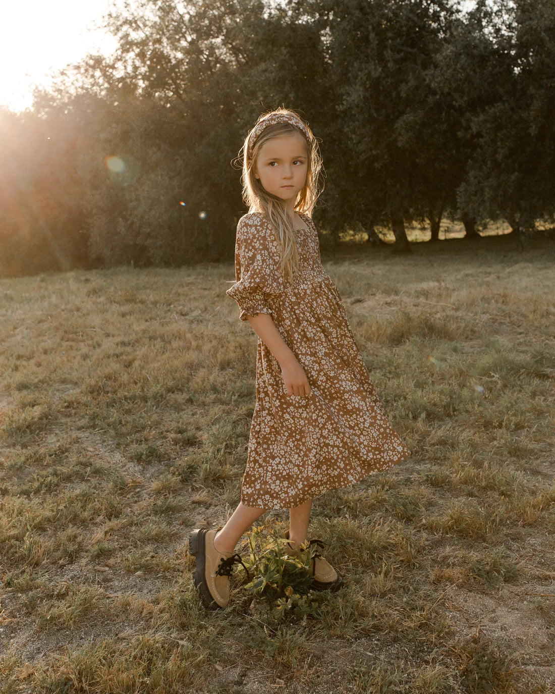 Adelaide Dress in Harvest  - Doodlebug's Children's Boutique
