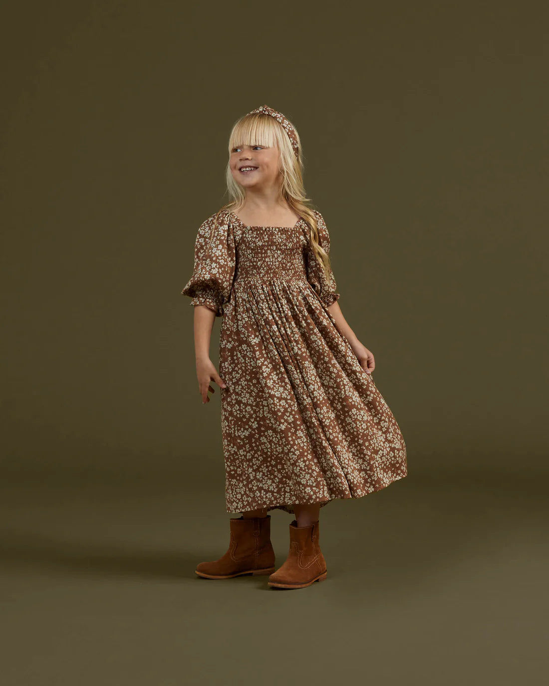 Adelaide Dress in Harvest  - Doodlebug's Children's Boutique