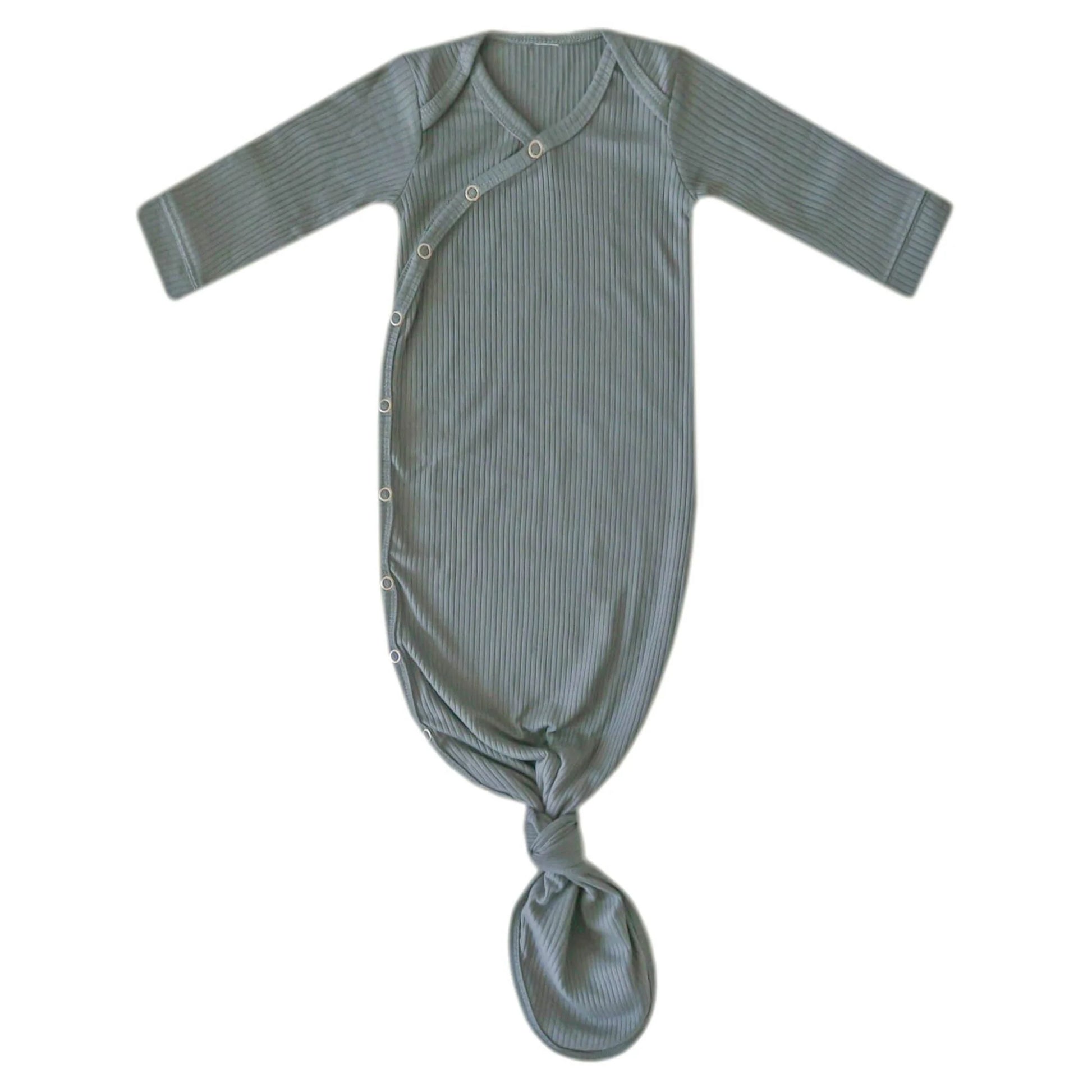 Moss Rib Knit Knotted Gown - Doodlebug's Children's Boutique