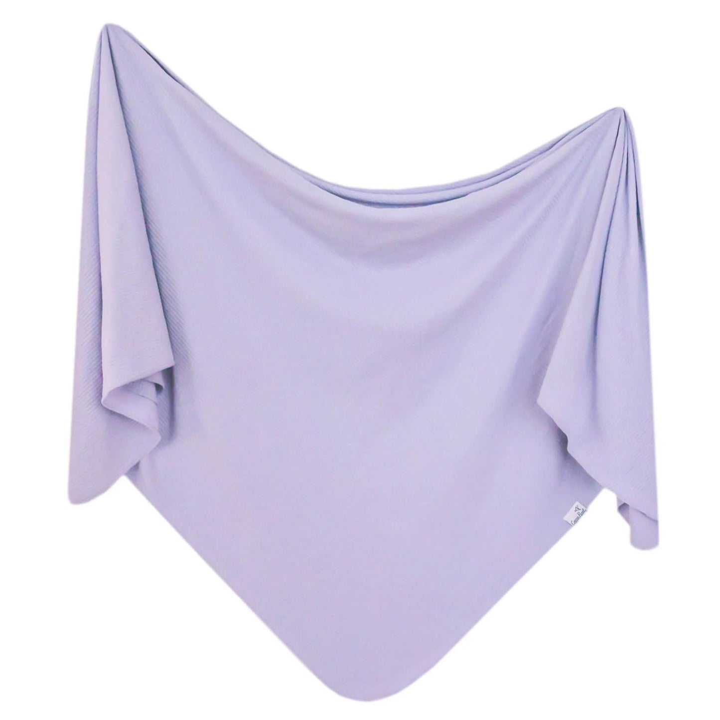 Periwinkle Rib Knit Swaddle Blanket - Doodlebug's Children's Boutique