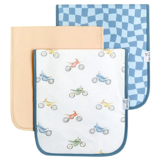 Ryder 3 Pack Burp Cloths - Doodlebug's Children's Boutique