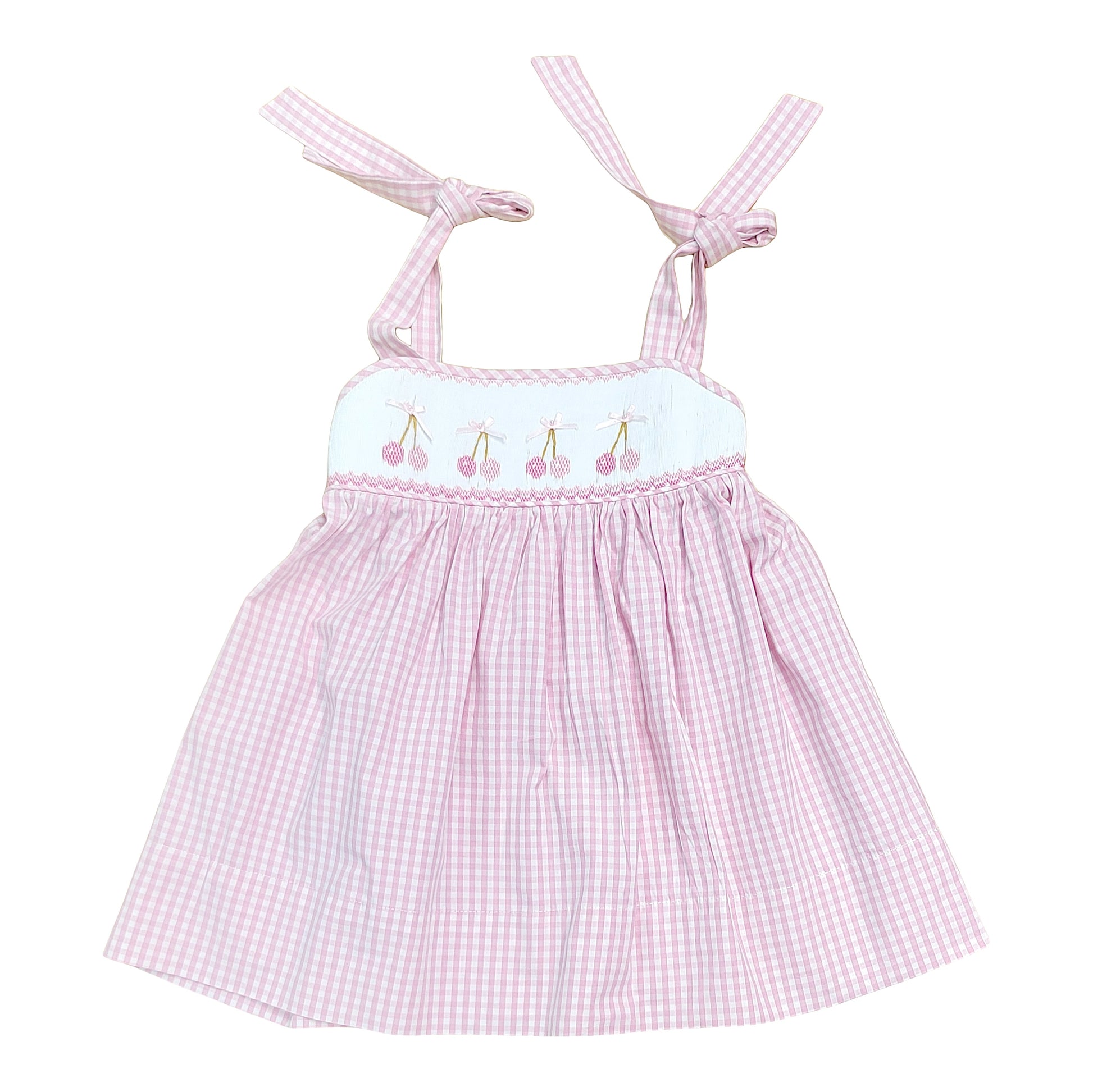 Cherry Smocked Sun Dress - Doodlebug's Children's Boutique