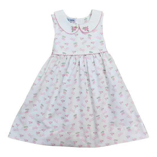 Strawberries and Bows Dress  - Doodlebug's Children's Boutique