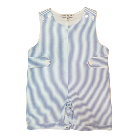 Blue Stripe Jon Jon - Doodlebug's Children's Boutique