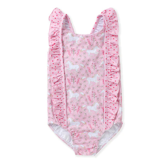 Golden Unicorn One Piece Swimsuit - Doodlebug's Children's Boutique