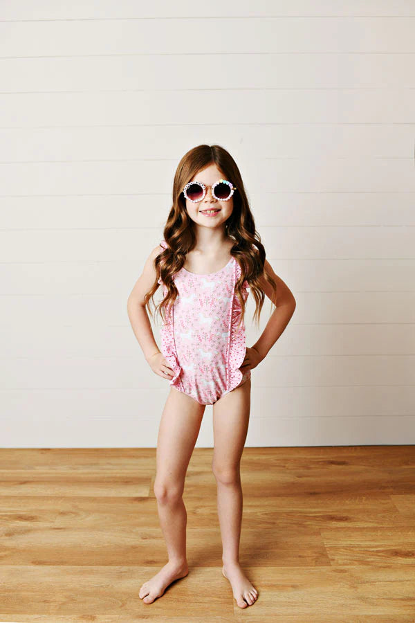 Golden Unicorn One Piece Swimsuit - Doodlebug's Children's Boutique