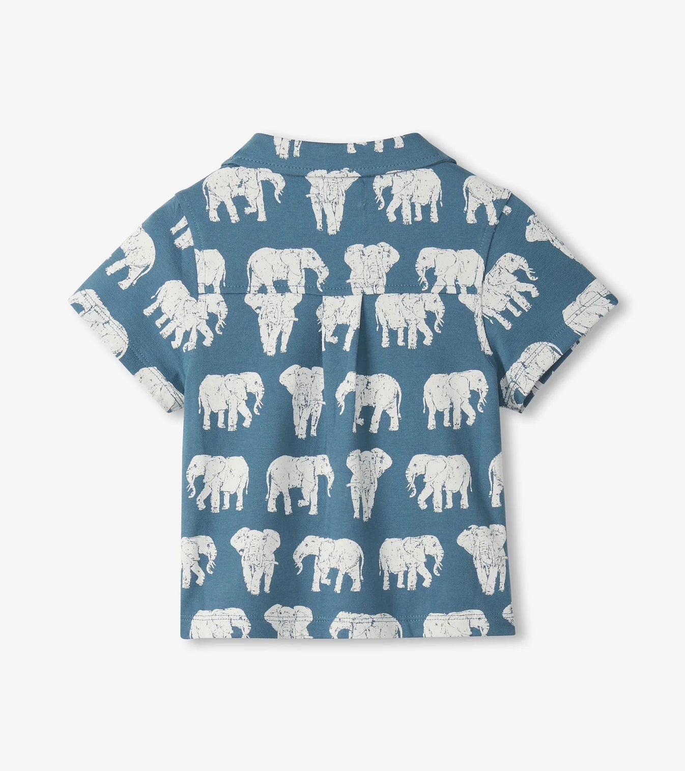 Elephants Jersey Button Down Shirt - Doodlebug's Children's Boutique