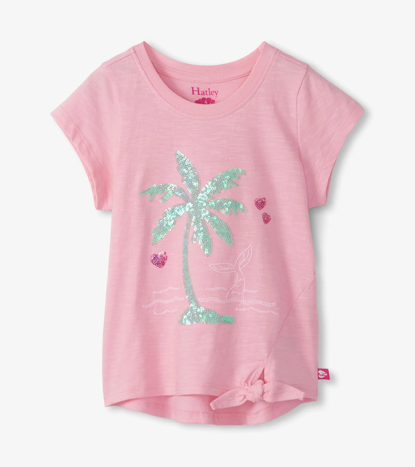 Summer Palm Tie Front T-Shirt - Doodlebug's Children's Boutique